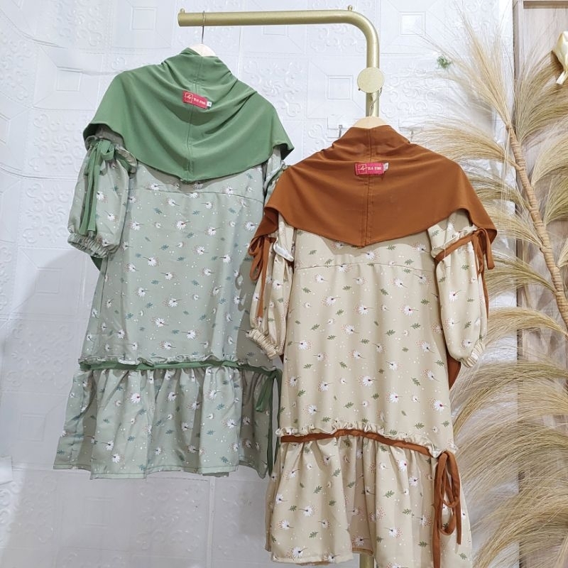 one set katun jepang ori strowberry, one set anak, setelan anak, tunik anak