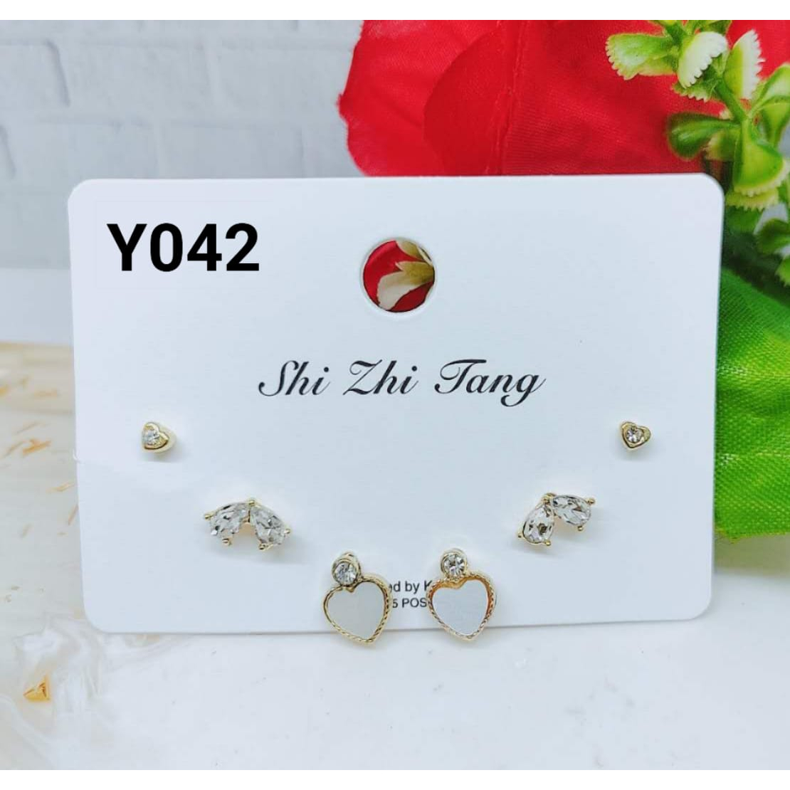 Anting Permata Cantik Perhiasan Fashion Y041/042/043