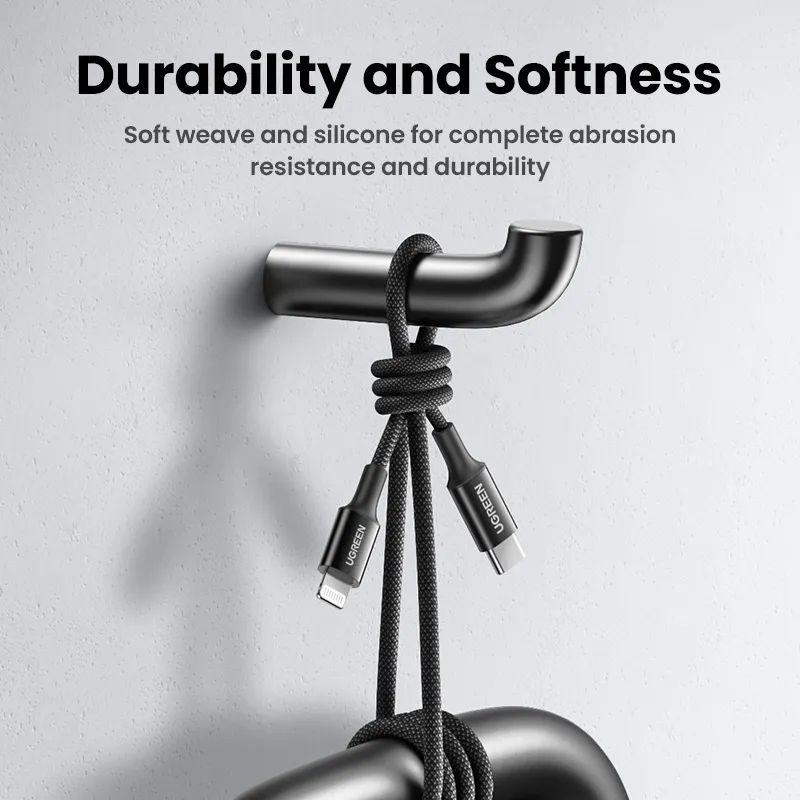 Ugreen Mfi Silicone Braided Cable USB C to Lightning PD Fast Charging