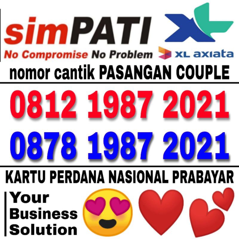 nomor cantik super cantik nomor cantik COUPLE kembar jual srpasang