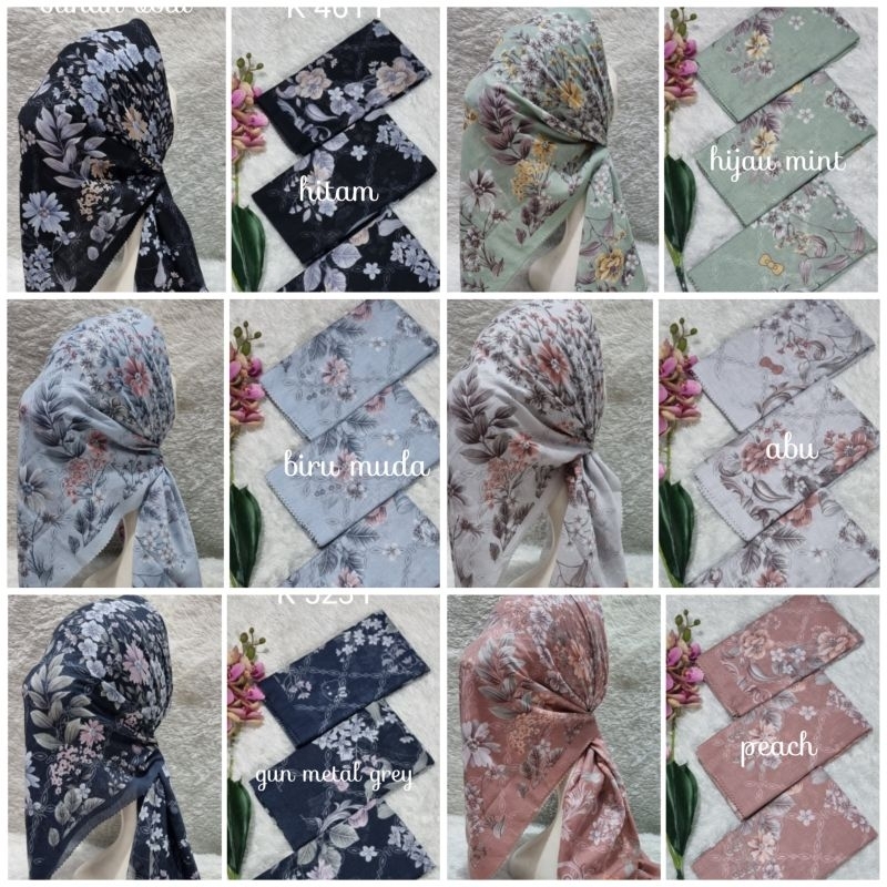 jilbab segi empat  motif voal motif lasercut denay motif voal motif premium (harga grosir partai)