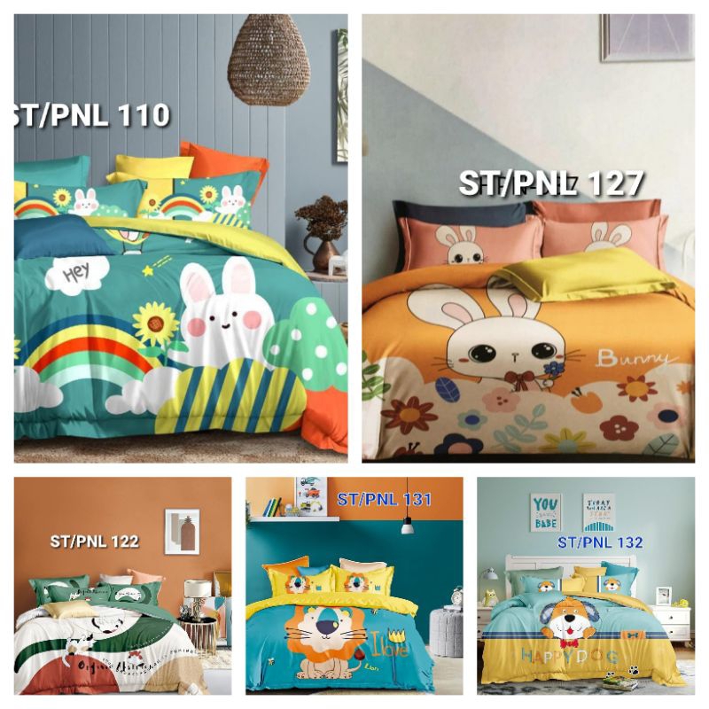 Sprei/Sprey/Seprei/Seprey Katun Jepang Panel Motif Animal