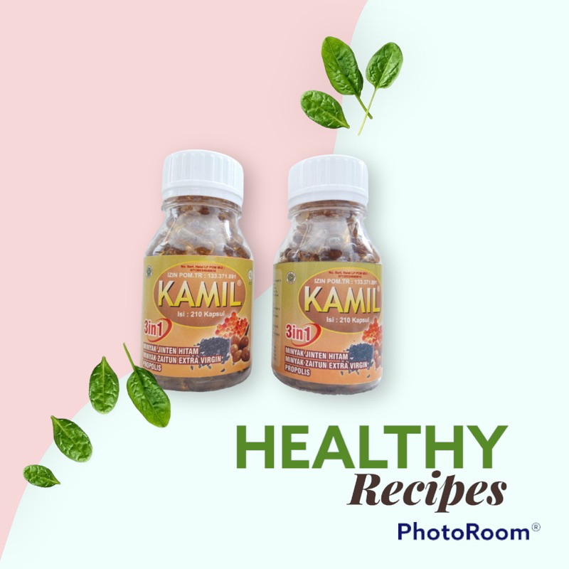 KAPSUL KAMIL 3 in 1 Minyak Jinten Hitam, Minyak Zaitun, Propolis Isi 210 Kapsul Asli Original