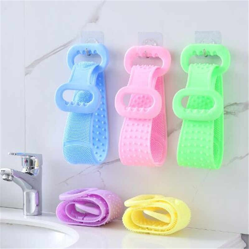 Sikat Punggung Silikon Shower Puff Spons Bath Mandi Scrub Alat Gosok Badan Scrubber Silicone