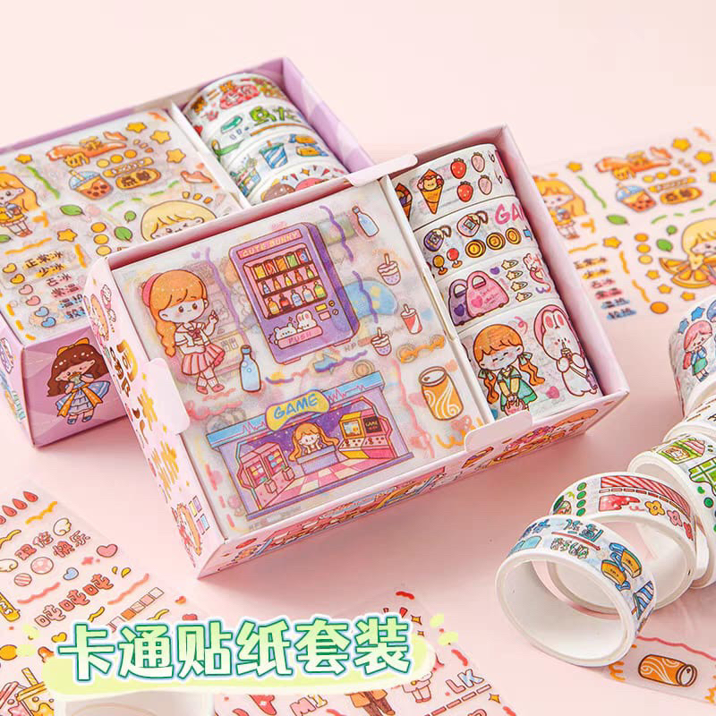 Stiker Momo Washi Tape Roll -  Washi Tape Roll Masking Sticker MOMO