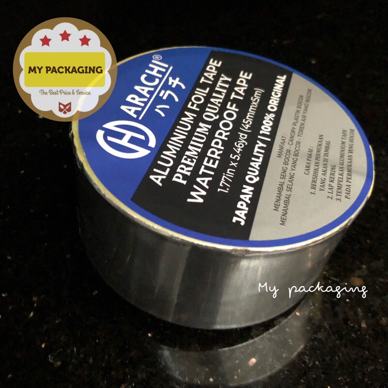 Lakban Aluminium Foil Tape Waterproof / solasi anti bocor - 45mmx5m