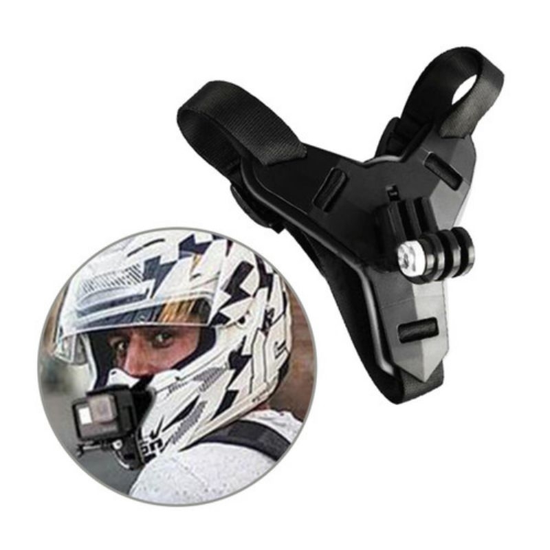 Mount Mounting Dagu Helm Full face Mounting Moncong Helm Fullface Action Camera Hp Phone