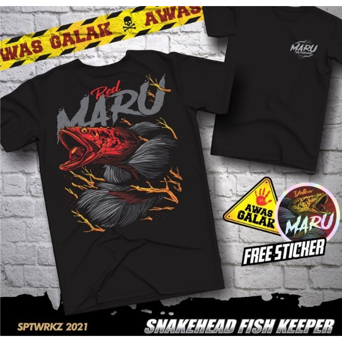 KAOS CHANNA RED MARU DESAIN TERBARU/KAOS HOBI IKAN CHANNA/T-SHIRT BAJU KOMUNITAS CHANNA LIMITED DESA