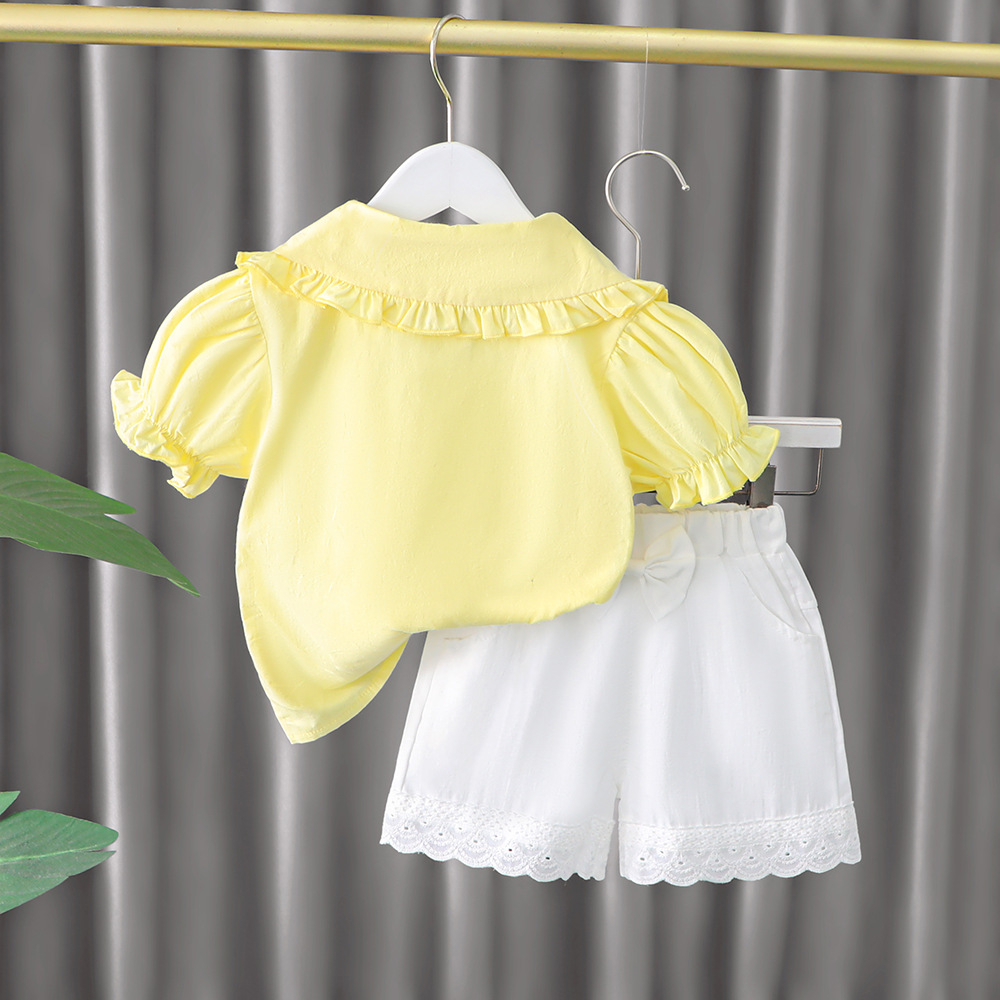 SK23 Setelan anak dan bayi motif renda kelinci hati kualitas premium