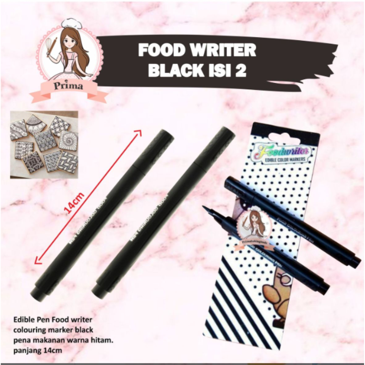 

Food writer black - isi 2pcs