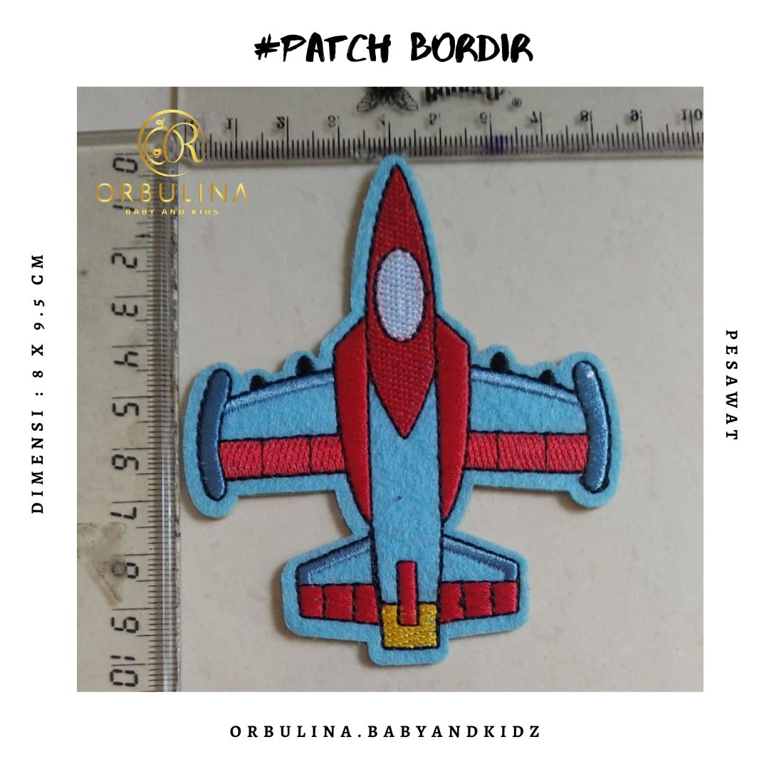 Patch pesawat/patch iron air plane/patch bordir/bordir tempel/aplikasi baju/aplikasi bordir baju ana