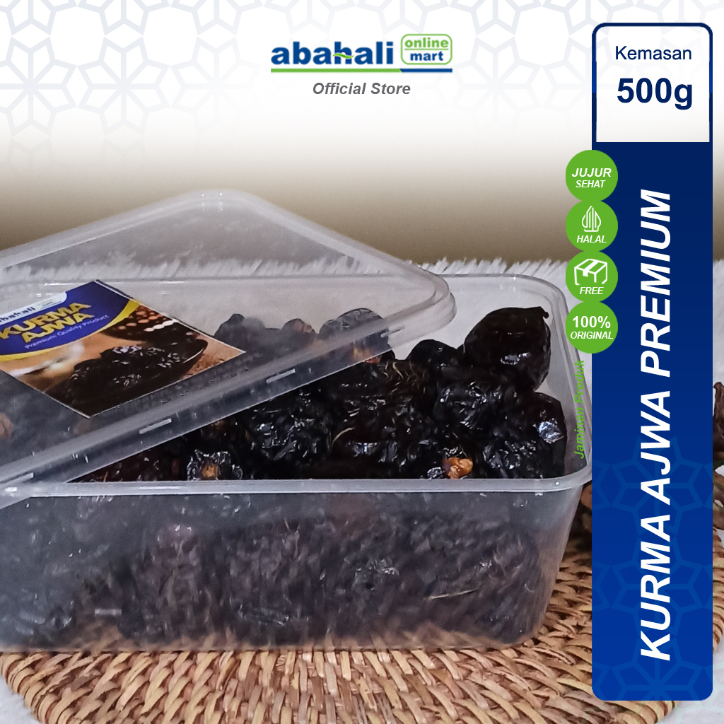 

Kurma Ajwa 500 gram Premium Jumbo Original Kurma Nabi Ajwa Madinah Oleh Oleh Haji dan Umroh