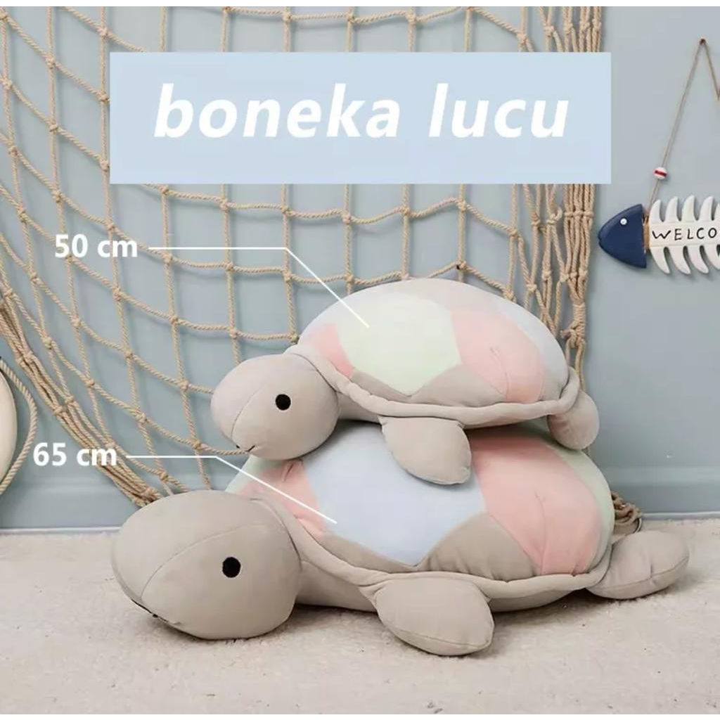 Miniso boneka kura kura lucu boneka binatang kura kura super besar mainan anak boneka kura kura