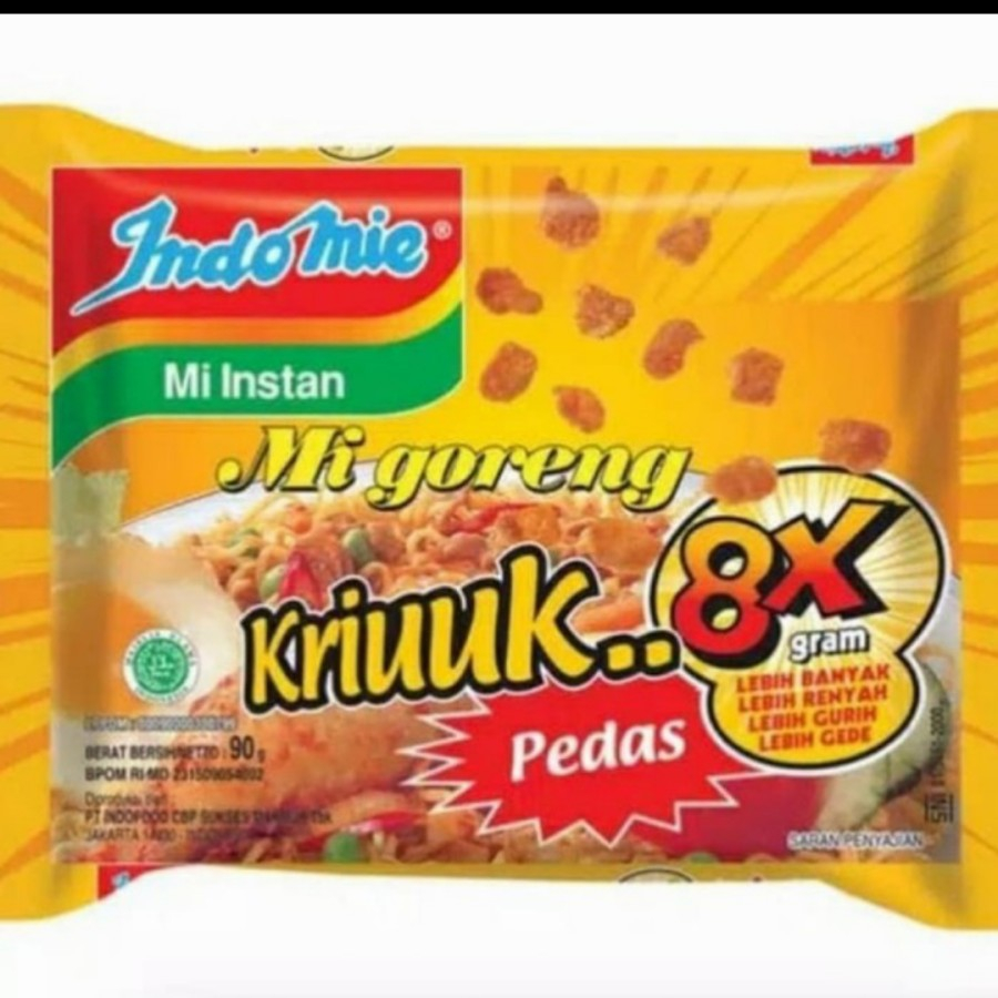 

indomie goreng kriuuk 8x pedas mie instan indofood