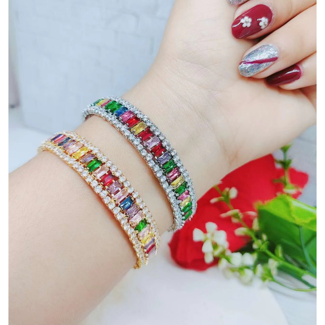 Gelang Xuping Mata Full Lapis Emas Perhiasan Fashion 1341