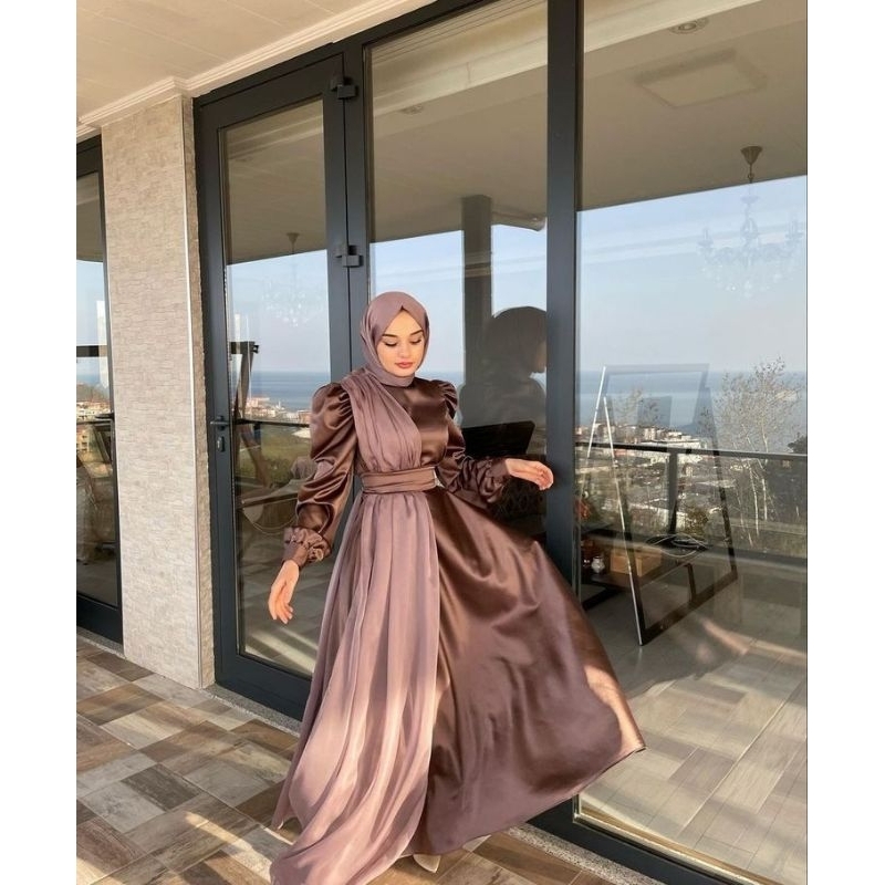 Dress hijab kondangan dress tunangan