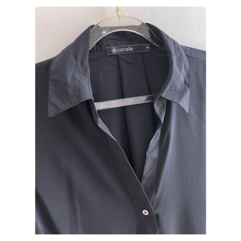 Cortelle black long sleeve button down shirt