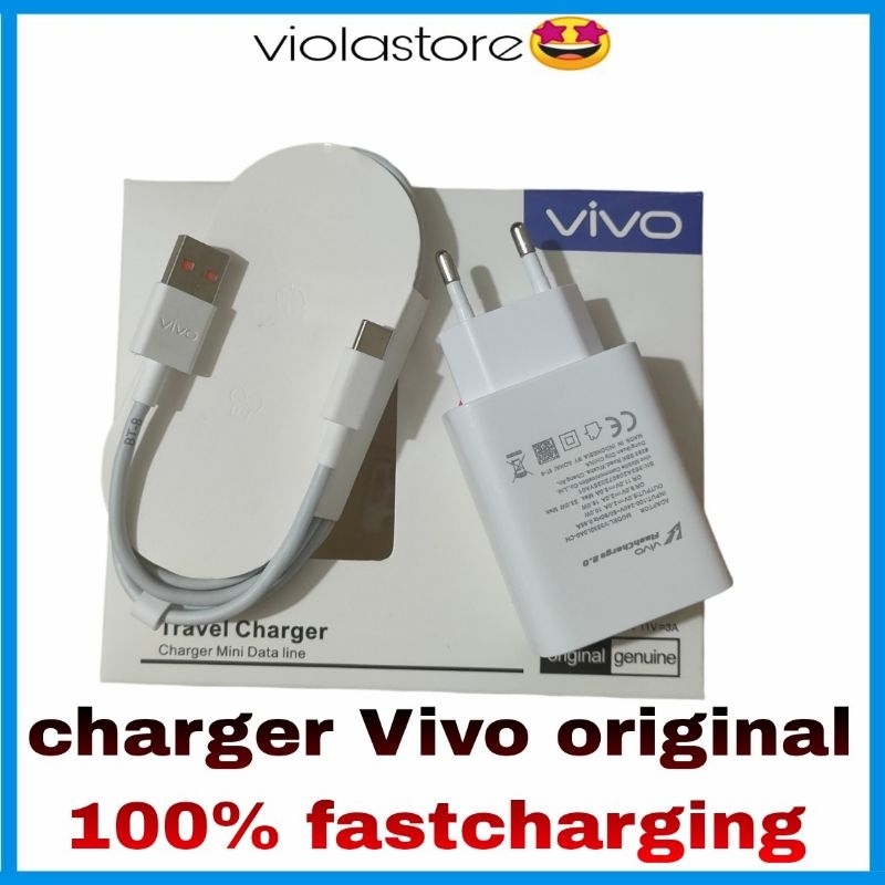 Charger vivo tipe c original 100%/fastcharging