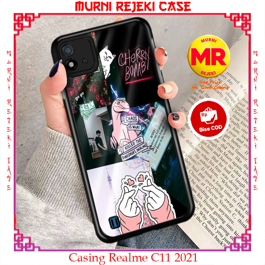 Murni case realme c11 2021 casing realme c11 2021 fashion motif [RED001] case hardcase soft case pre