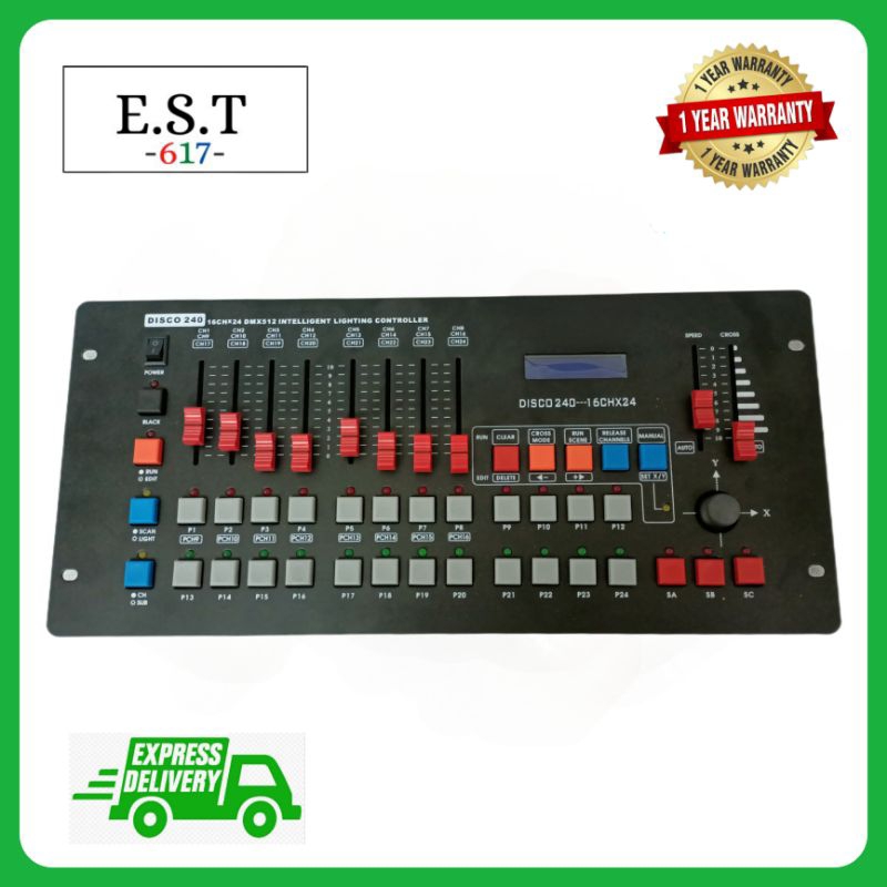 Mixer dmx 512 kontroler lighting disco 240