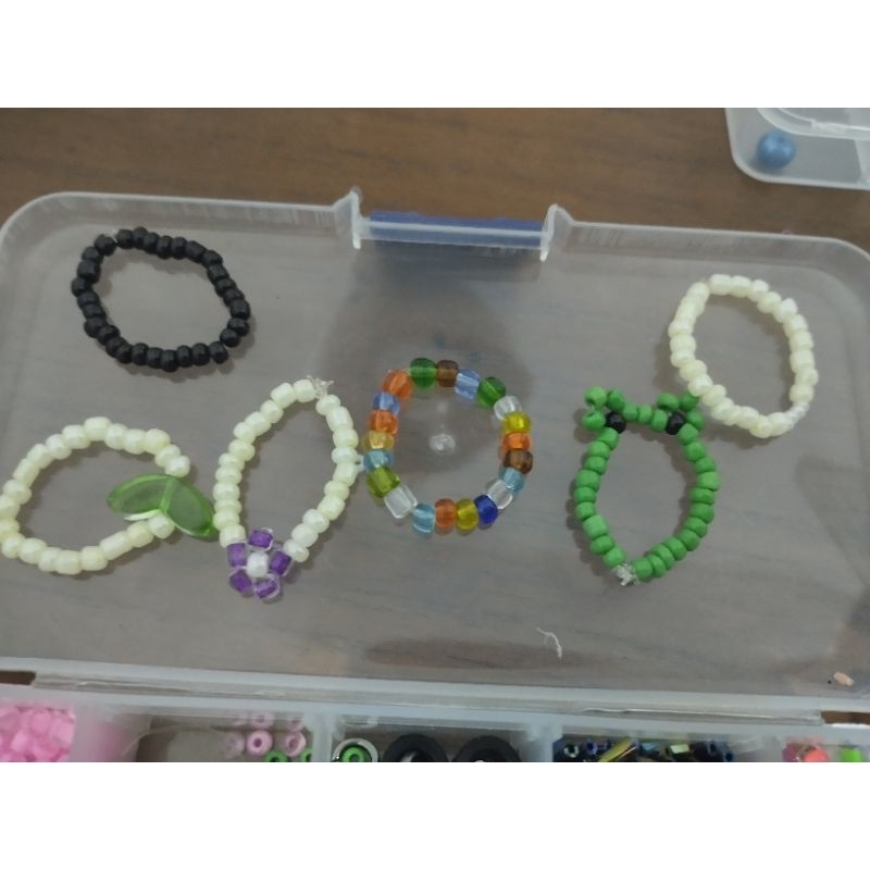 cincin manik manik costum - cincin mute mute - cintin katak mute - cincin bunga lucu