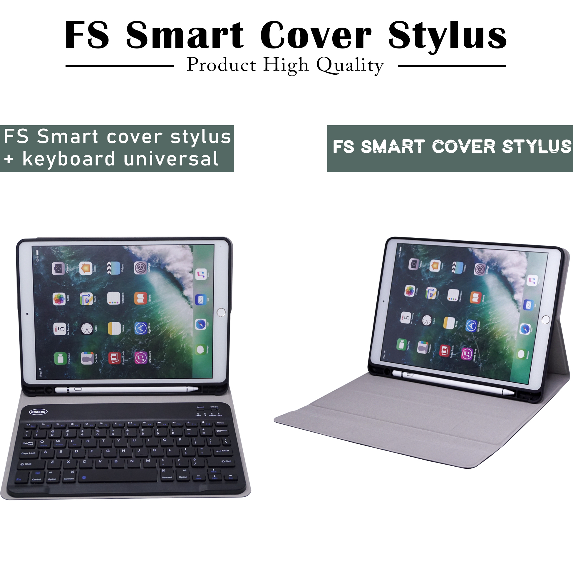 Huawei Matepad 10.4/Honor V6 Paket Lengkap Keyboard Sarung Mouse Bluetooth Book Case FS Smart Cover + Keyboard Wireless Bersertifikat Resmi Penggunaan Bluetooth