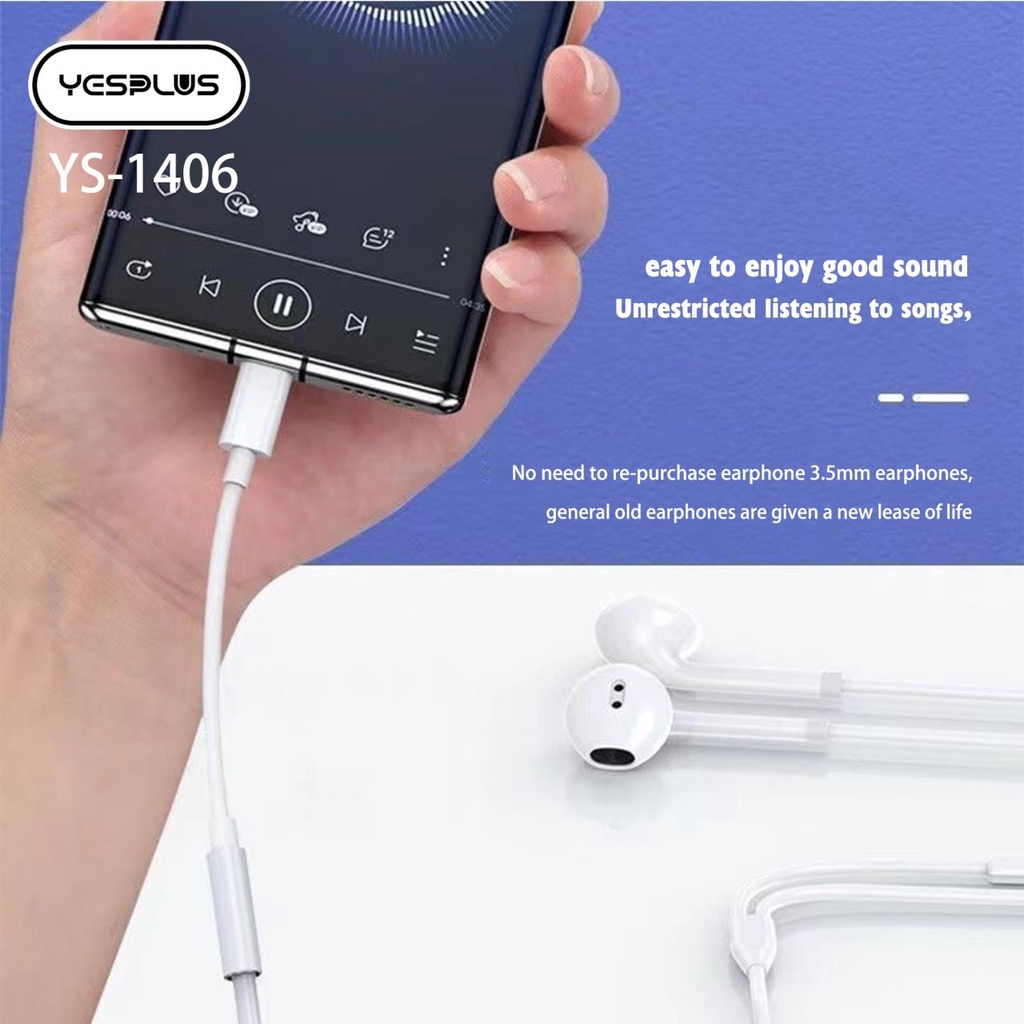 MIINII Adapter Converter KM04/YS1406/AK05 Type-C To Jack 3.5 MM/Lighting To Jack 3.5 MM