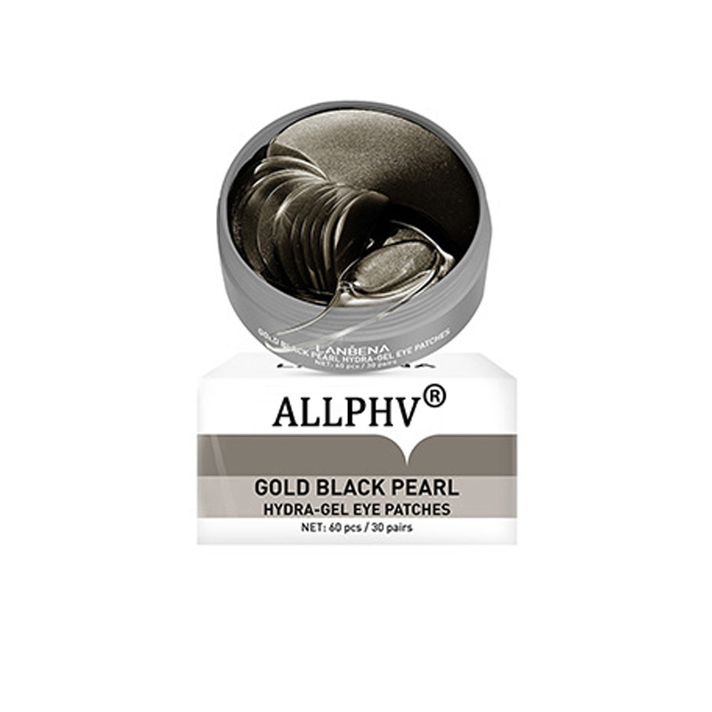 【asli】ALLPHV-Black-Pearl-Hydra-Gel-Eye-Patches-Mask-Masker-Mata-Anti-Aging-Melembabkan-Anti-kerut-Hapus-Kantung-Mata-Perawatan-Mata-Perawatan-kulit-(60-pcs-30-pairs)