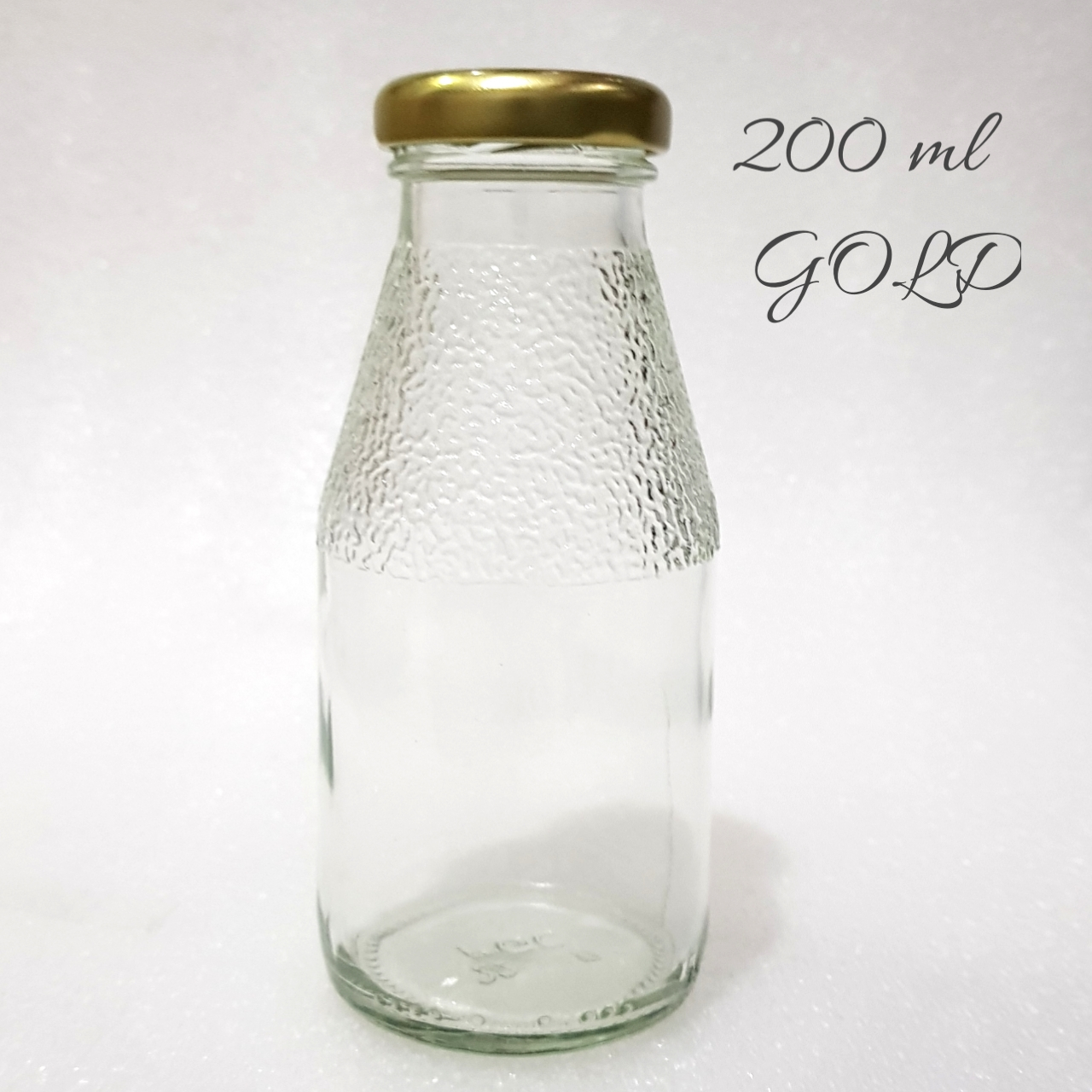 200ML Botol Juice  200ml EMBOSS Kulit Jeruk  / Syrup / susu / Minuman Baru 200ML  / Botol kaca /botol juice/milk bottle dengan TutuP
