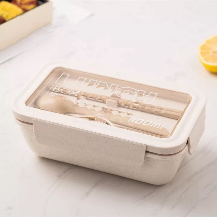 Beautiful Wheat Lunch Box Bento Kotak Bekal Makan Anak Jerami Gandum 1100ml