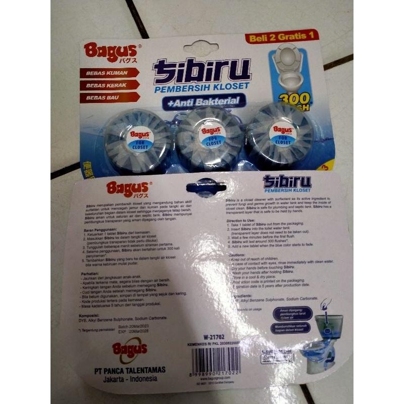 BAGUS SI BIRU PEMBERSIH KLOSET 2 GRATIS 1