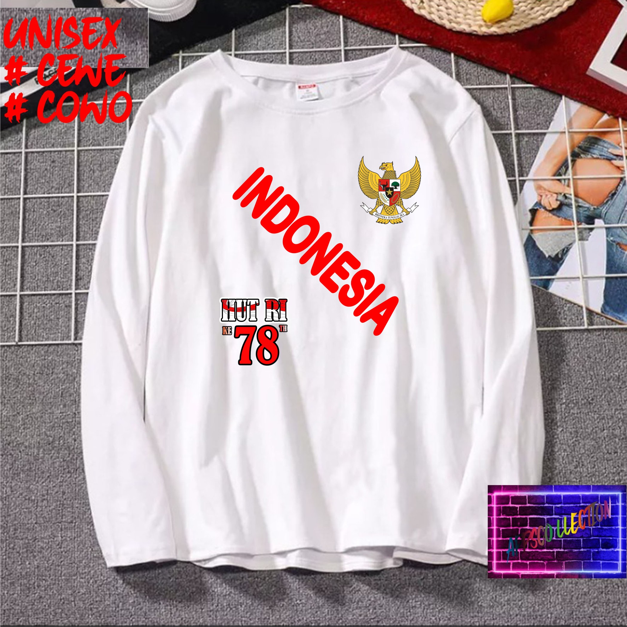 Beli 10 Pc Gratis 1 Pc Hut RI 78 Kaos Terlaris 17 Agustus 1945 78 Kemerdekaan Indonesia Kaos Merah Putih Hitam Kaos Cewek Cowok AnakX3