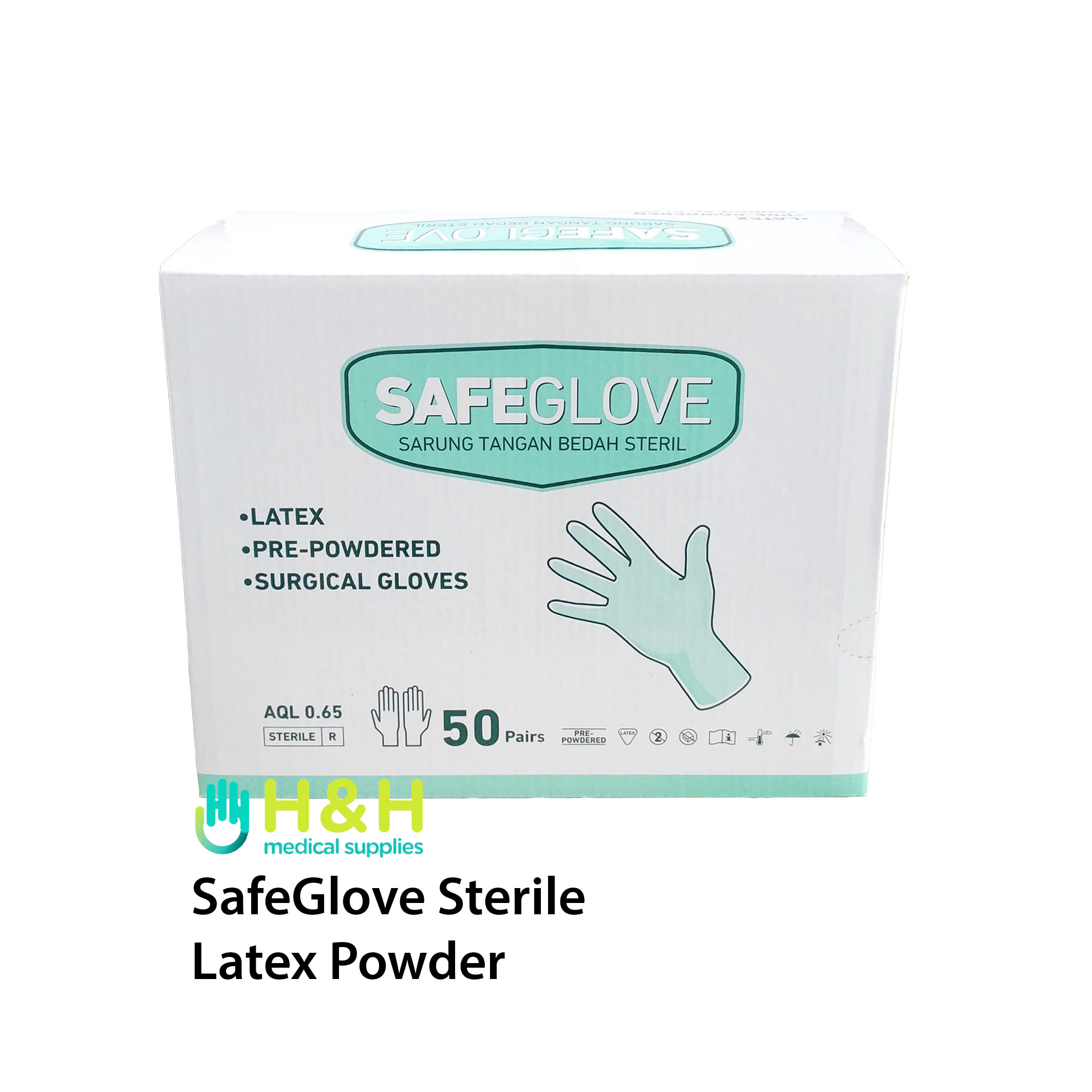 Sarung Tangan Sterile Safe Glove Latex Powder / Safe Glove Surgical PP / Safe Glove Surgical Powder