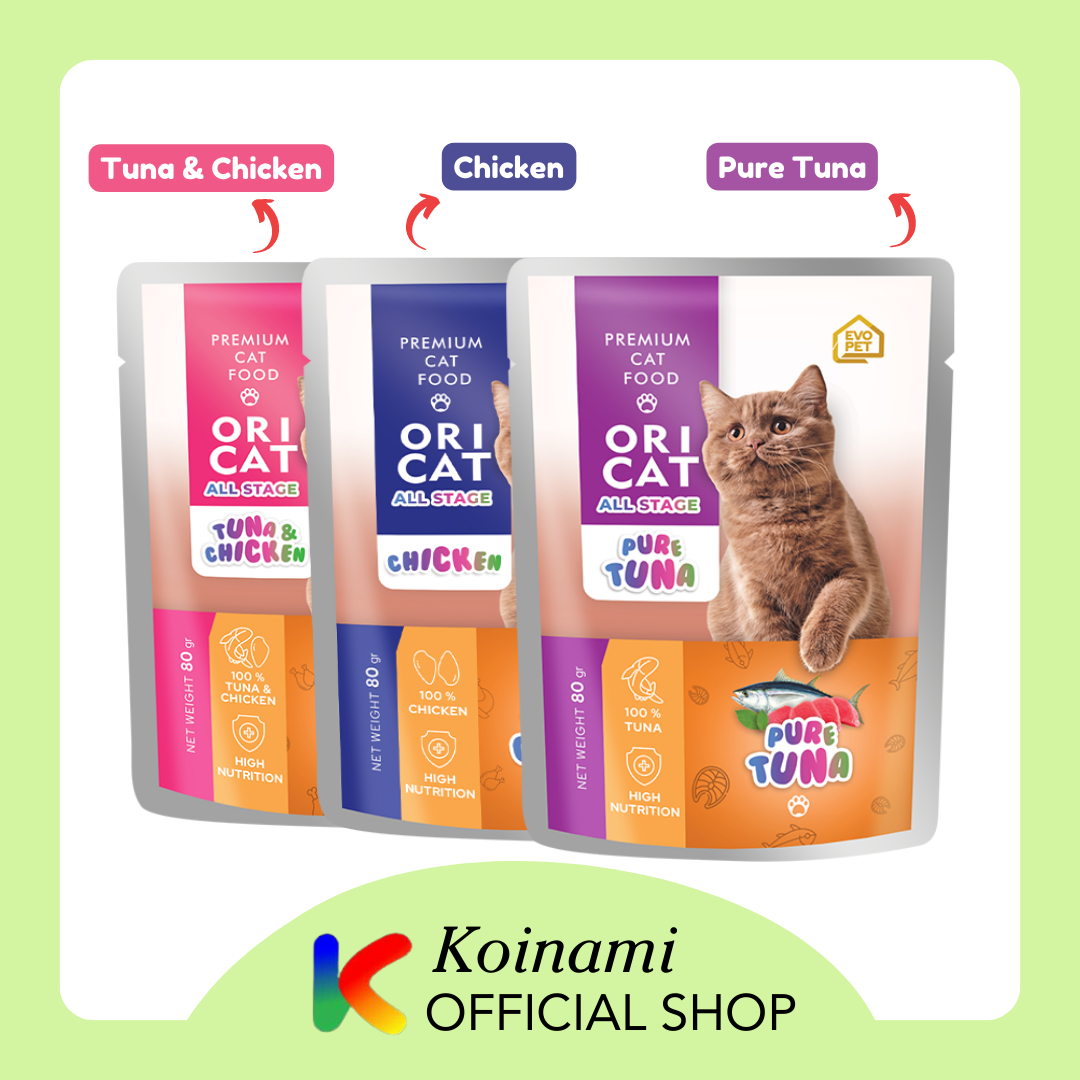 Ori Cat Pouch 85gr / Ori cat Sachet 85gr | Oricat sachet | Wetfood Kucing | Makanan Basah Kucing Ori Cat