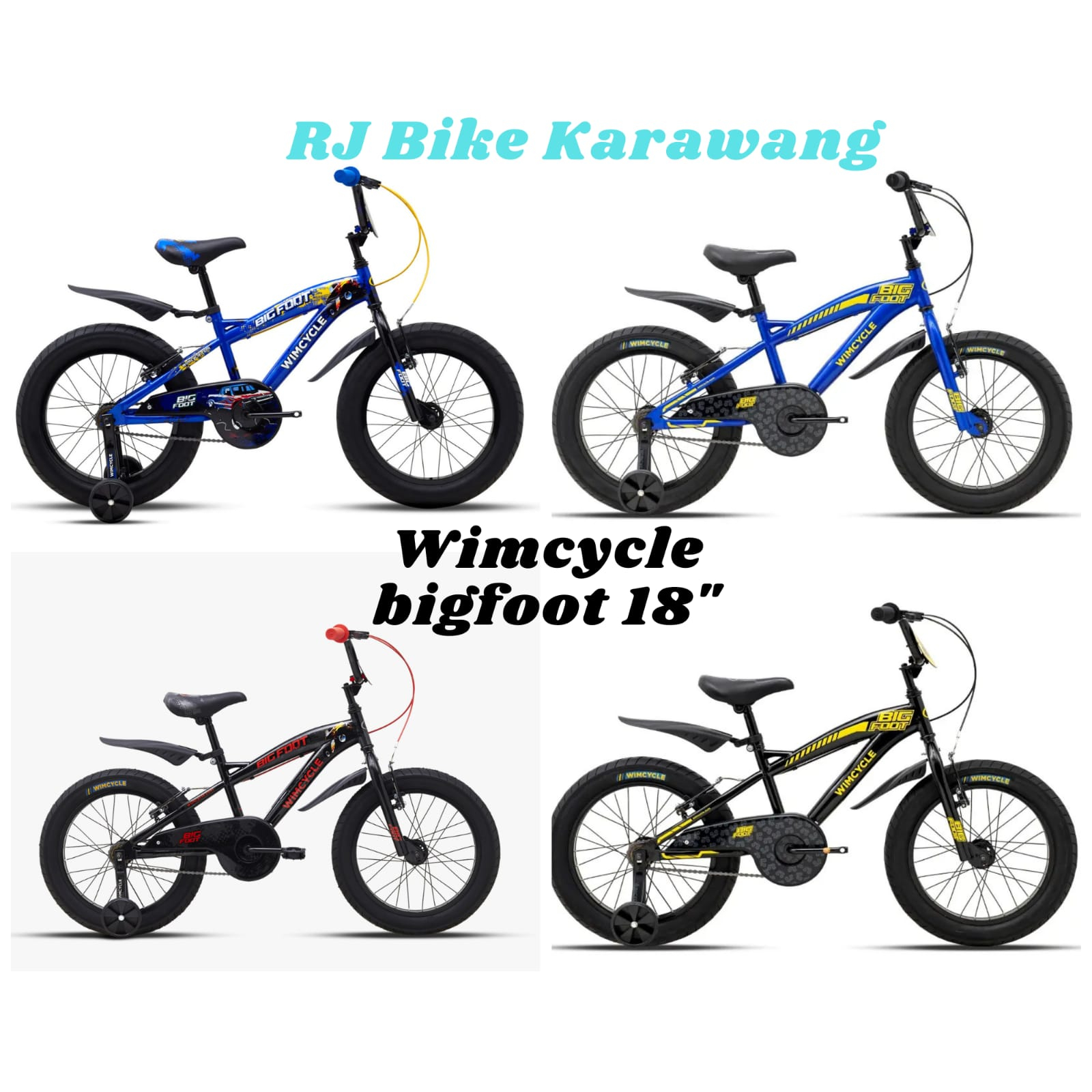 SEPEDA ANAK LAKI LAKI 16 dan 18 INCH WIMCYCLE BIG FOOT