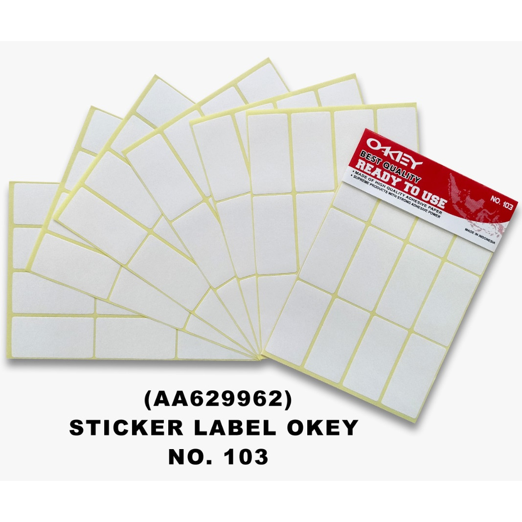 Label Harga Stiker Undangan Nama OKEY No 103 isi 7 lembar