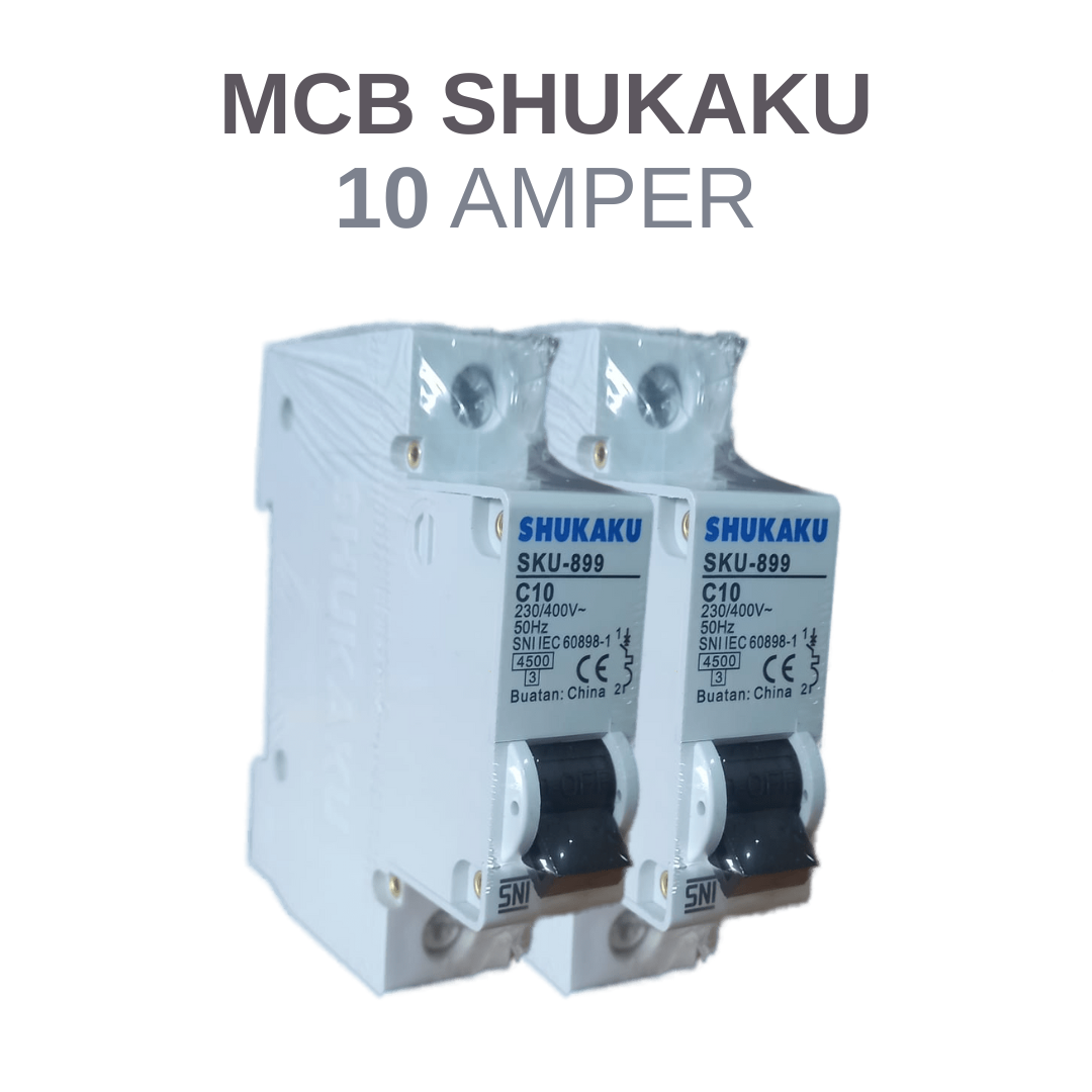 MCB 10A SHUKAKU MCB 10 AMPERE SAKLAR LISTRIK 1 PHASE MCB SHUKAKU 10A