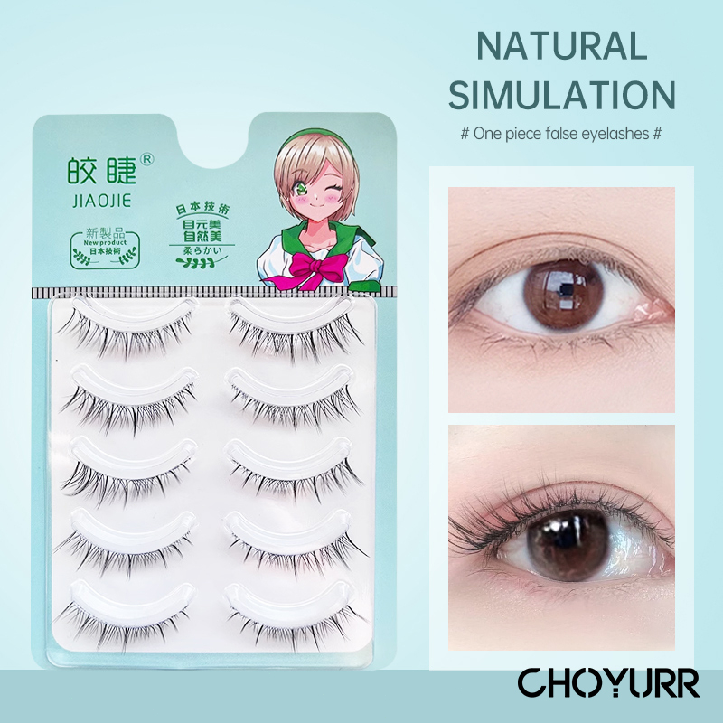 【COD】5 Pasang Bulu Mata Palsu Premium Fairy Eyelashes / Douyin Eyelashes / Natural Japan Eyelash / Air False Eyelashes Comic-CH