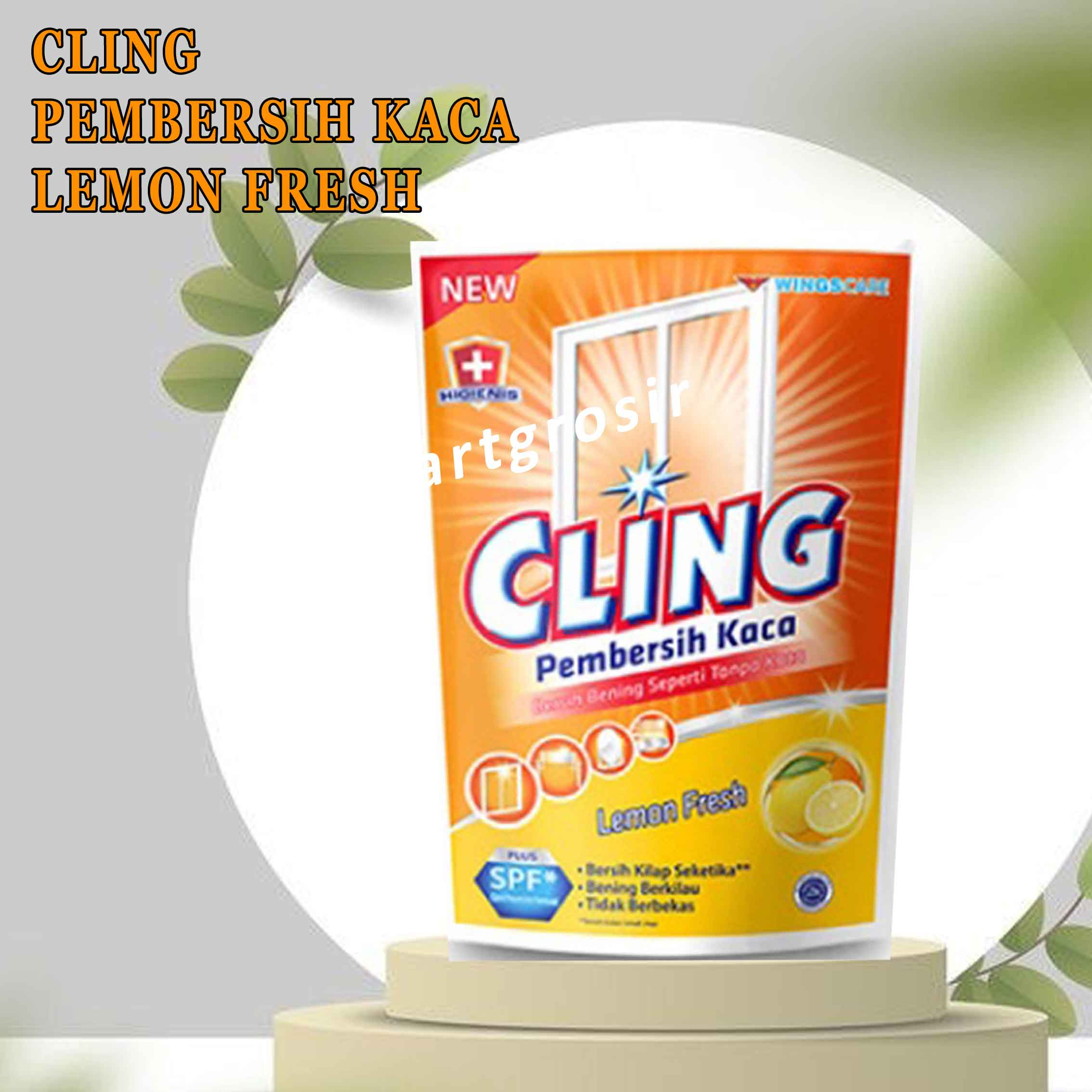 Cling* Wings* Pembersih kaca* Lemon Fresh* Net.425ml