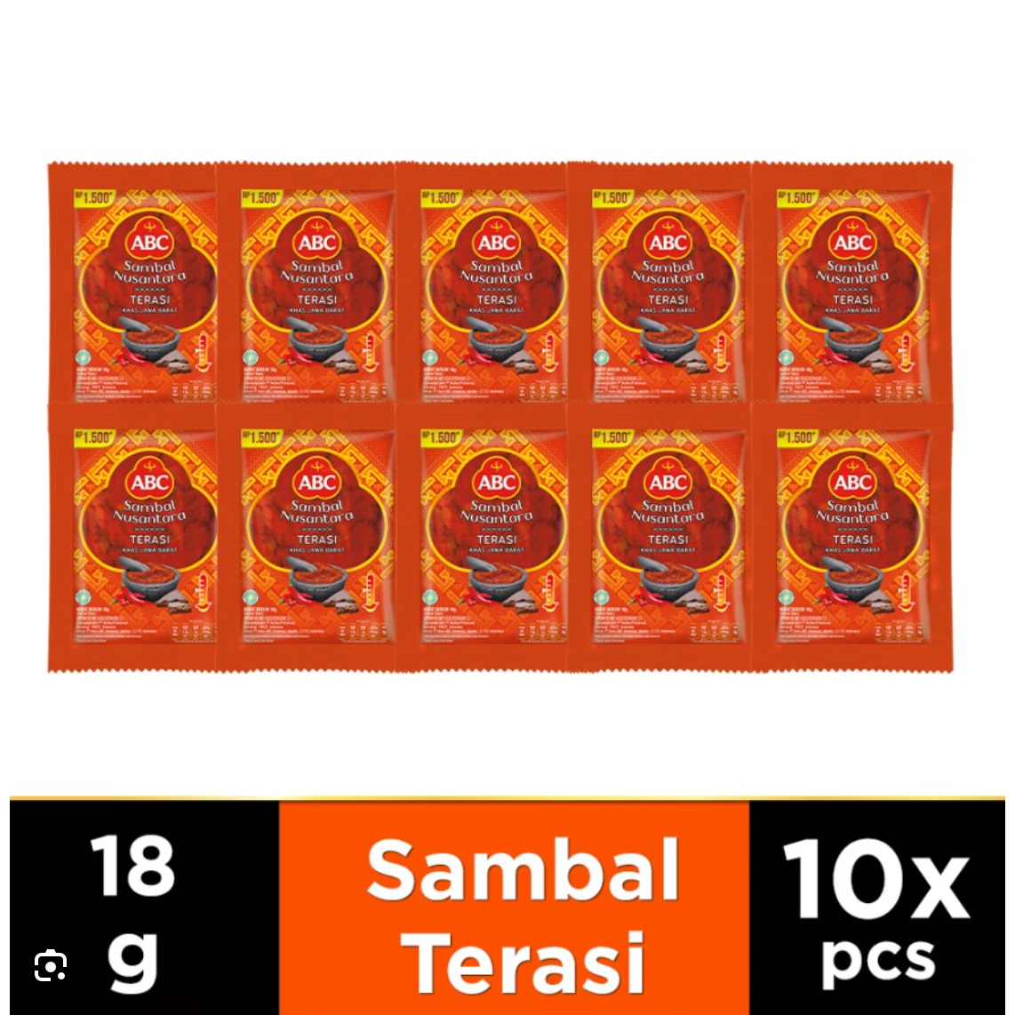 

Sambal Terasi ABC sachet isi 10 / Sambel Terasi ABC Sambal Nusantara / Terasi ABC sak