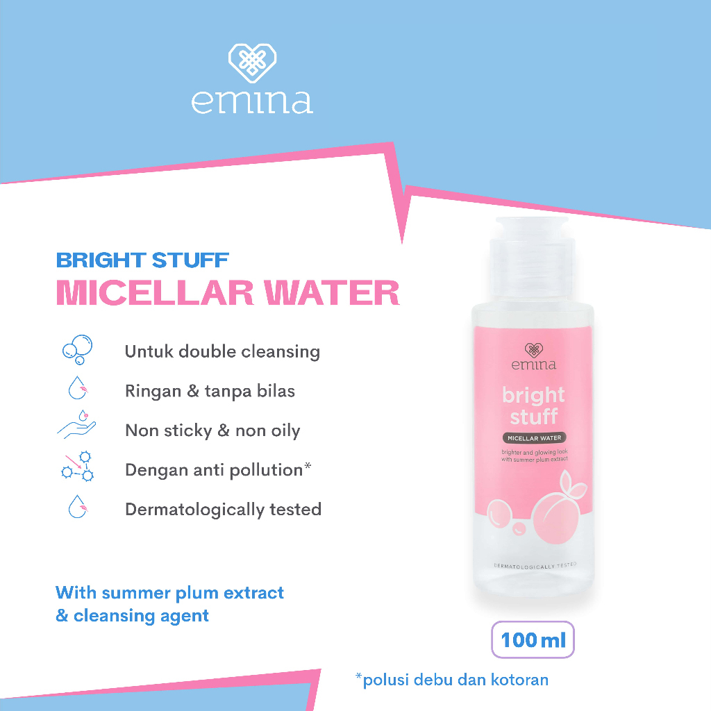 Emina Micellar Water Drop Cleanser Bright Stuff