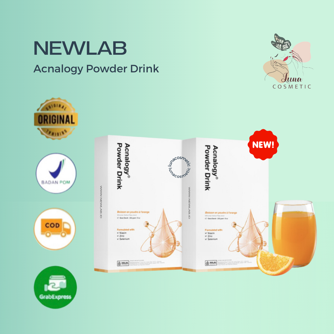 NEWLAB Acnalogy Powder Drink | Obat Minum Jerawat | Minuman Antioksidan | Penghilang Bekas Jerawat | Acne Treatment Drink