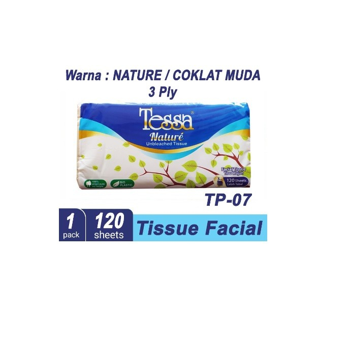 Tisu Tessa 120 Sheets 3 Ply TP07 / Tissue Nature Facial SP 120 Sheet 3Ply / Tisu wajah 120s