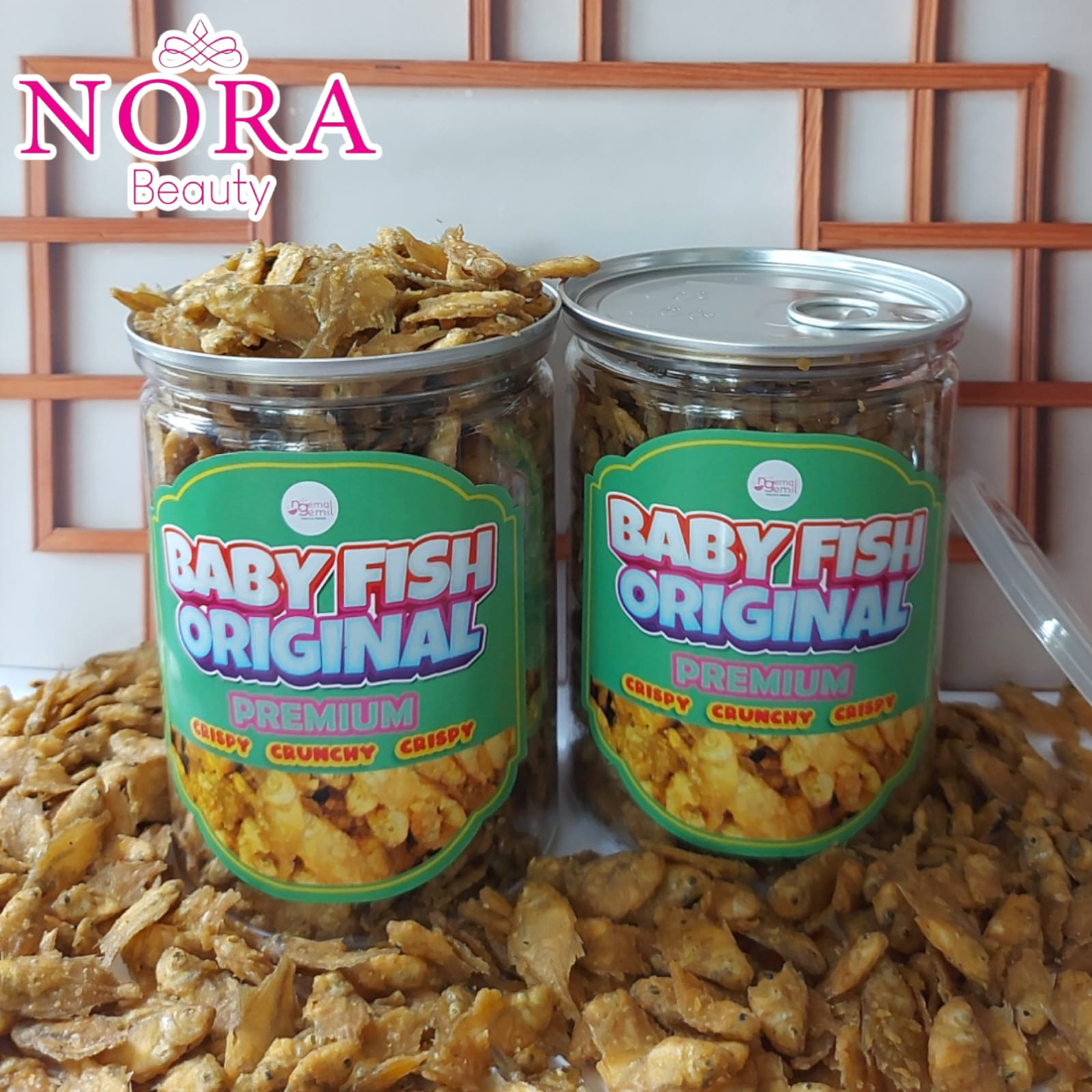 Cemilan Ikan Crispy / Baby Fish Bumbu Asin Kemasan CAN Premium //murah