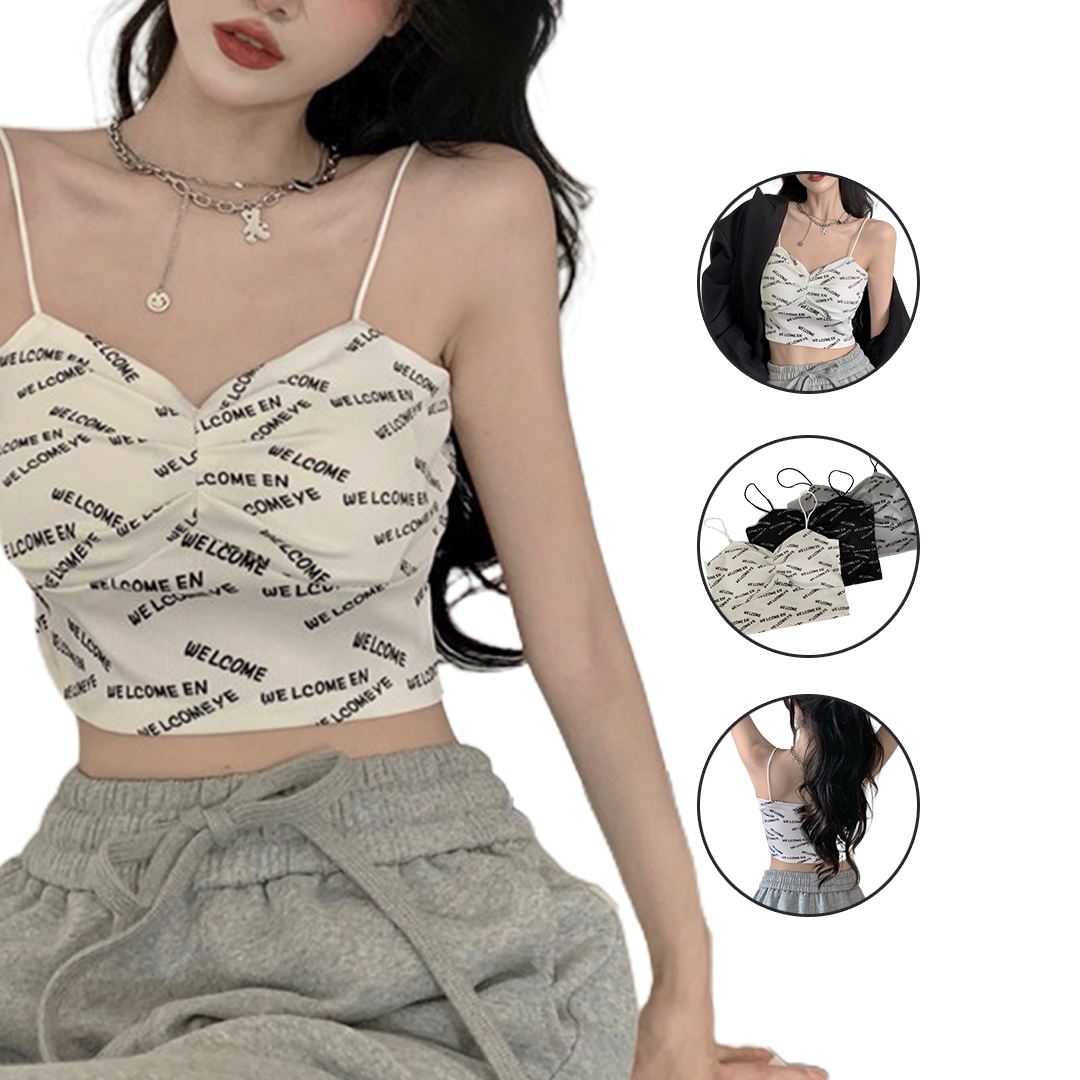 Crop Top YS6130 Korean Style Tanktop Women's Top Shirt - YOYOSOO