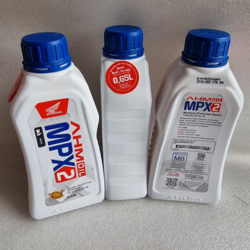Oil Oli MPX 2 0,65 L Honda Genio, Beat 2020 Led, Scoopy 2021-2022 Barcode SNI