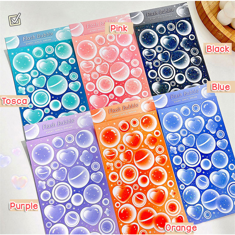 

GEMILANGWALLPAPER- STIKER LASER SINGLE GLITTER HOLOGRAM MOTIF RABBIT BEAR BUBBLE CUTE LUCU WATERPROOF MODEL KOREA STIKER LABEL STIKER MINI STICKER LUCU STIKER GLITTER