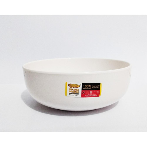 W1107 Putih Mangkok Melamin Ceper 7 inch Golden Dragon Melamine 7&quot;