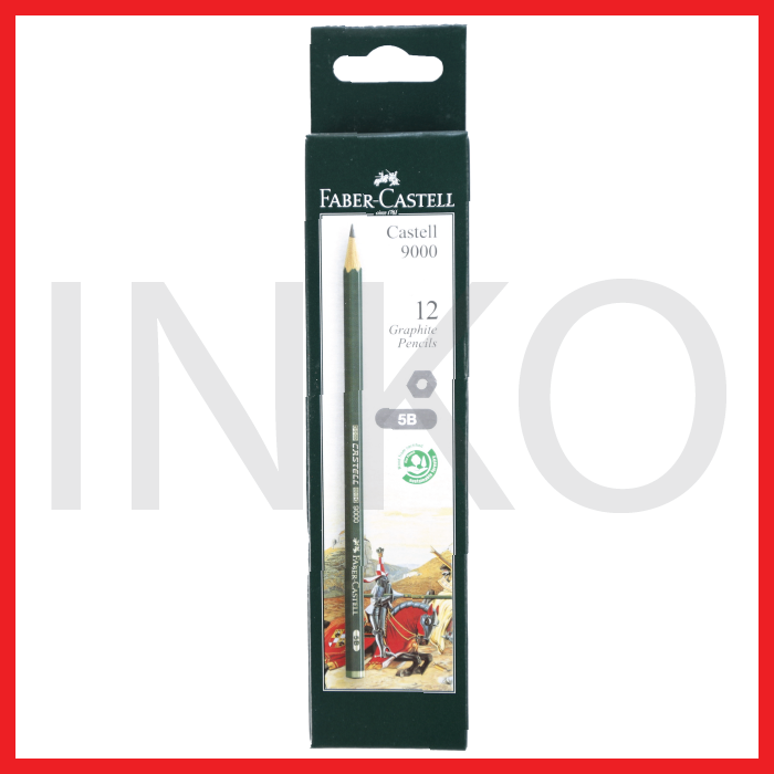 

FABER CASTELL BLACK PENCIL CASTELL 9000 5B 12PCS