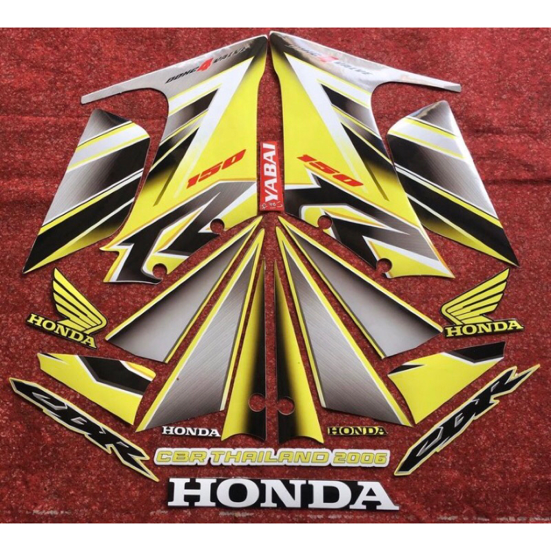 striping cbr old 2006 yellow maxdecal